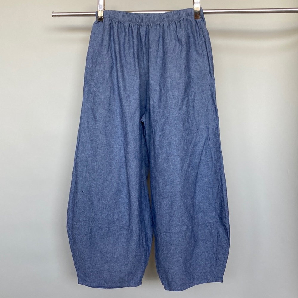 Bryn Walker Chambray Linen High Waisted Pants